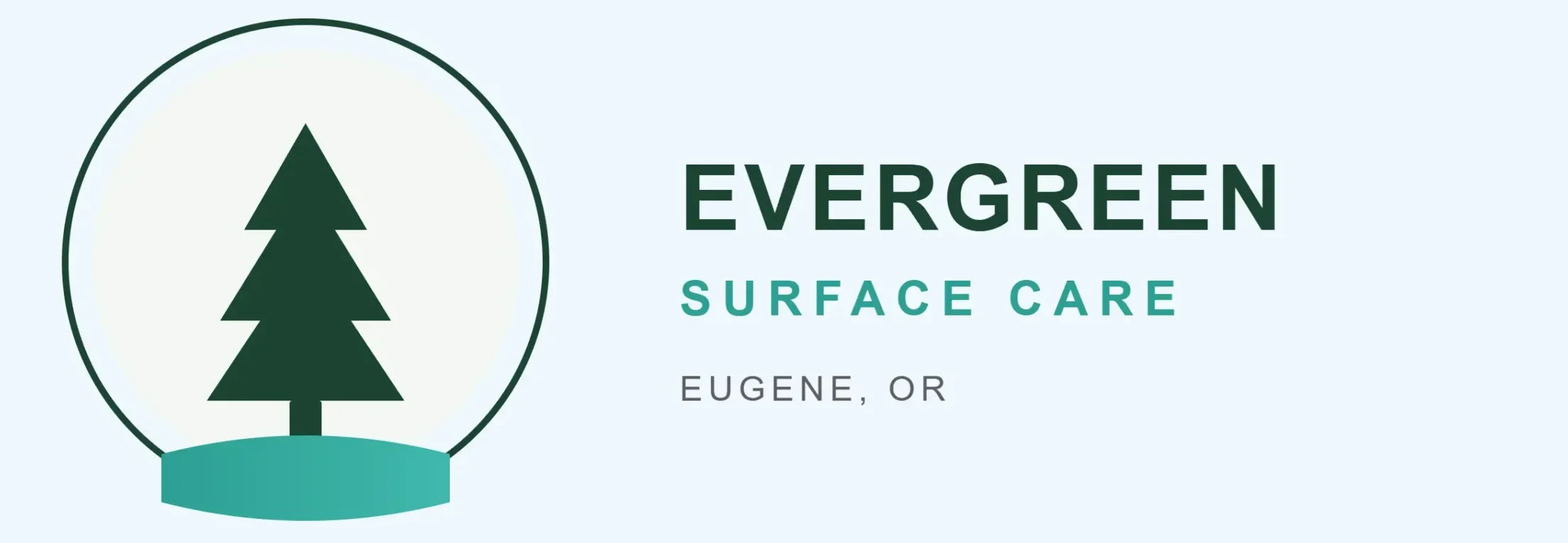 Evergreen Surface Care logo for pressure washing services in Eugene, Oregon.